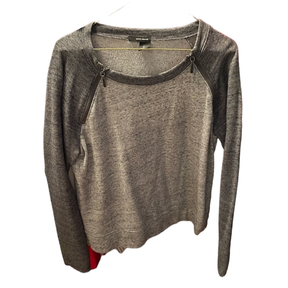 DKNY Long sleeve comfy sweatshirt with zipper detail, Size L